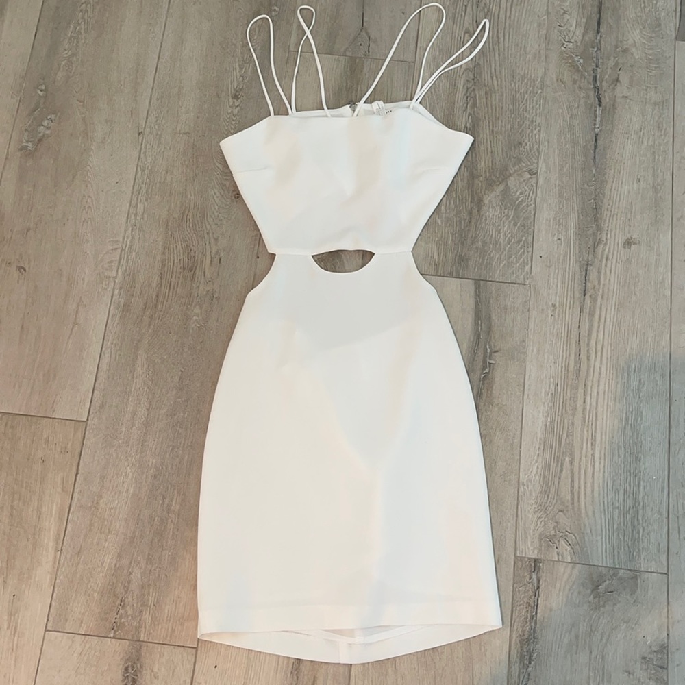 Endless Rose White Mini Cutout Dress